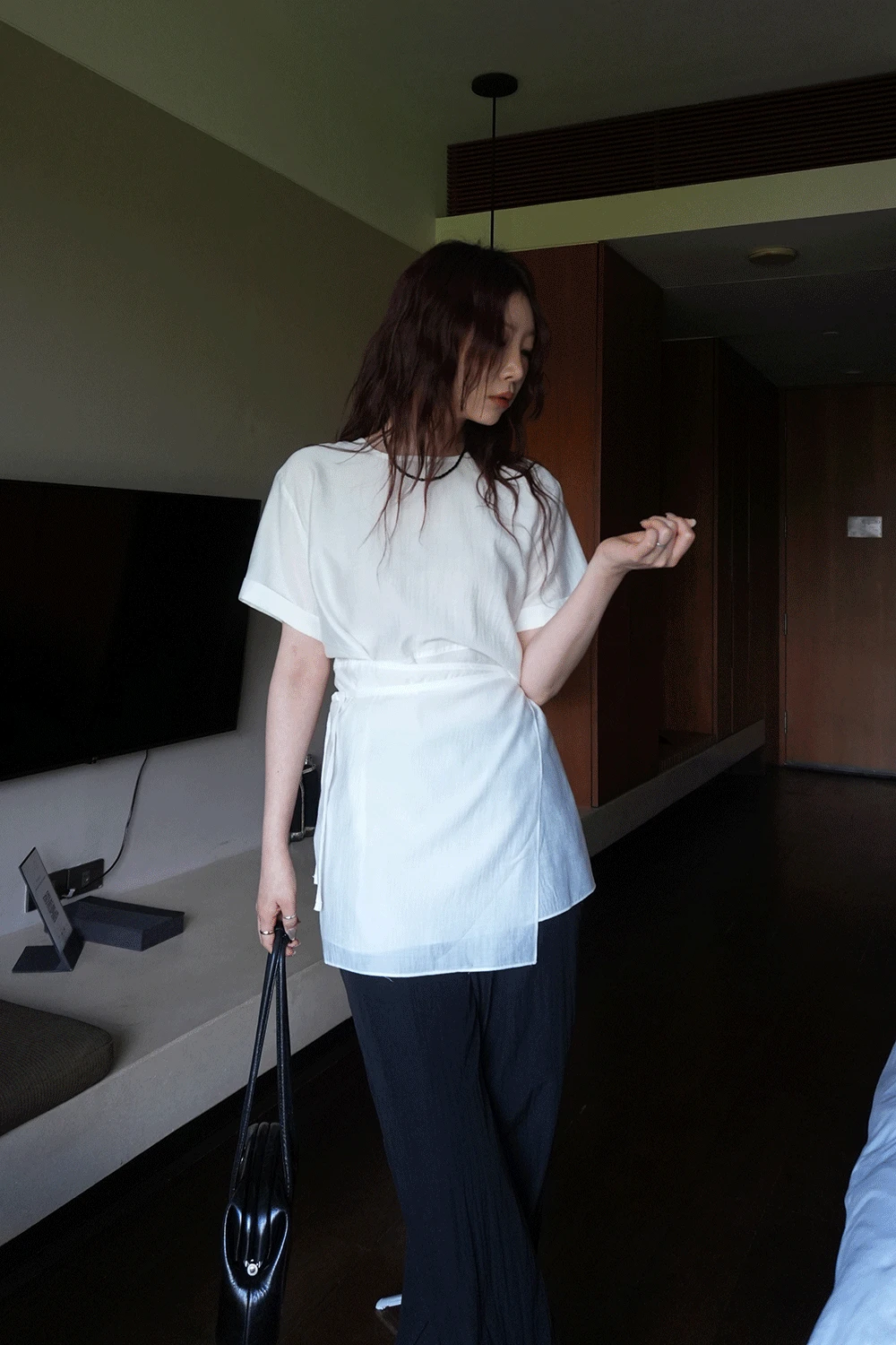 엠플 랩 블라우스 2 colors