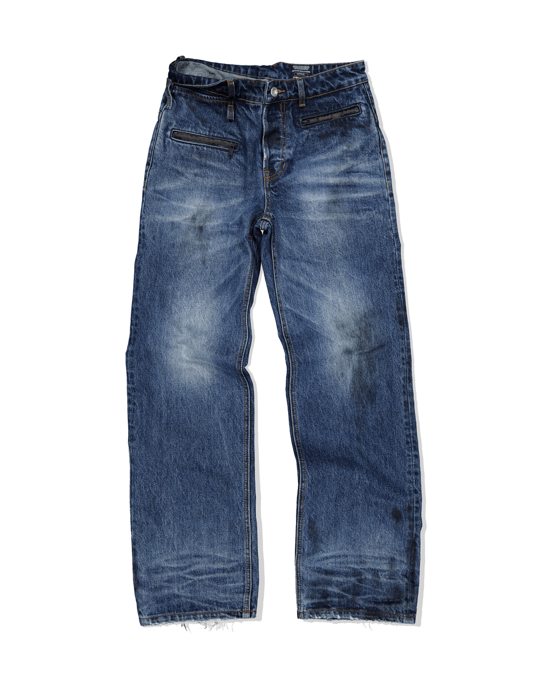 (ARIELLA) Dirty Denim Pants - 0 / BLUE