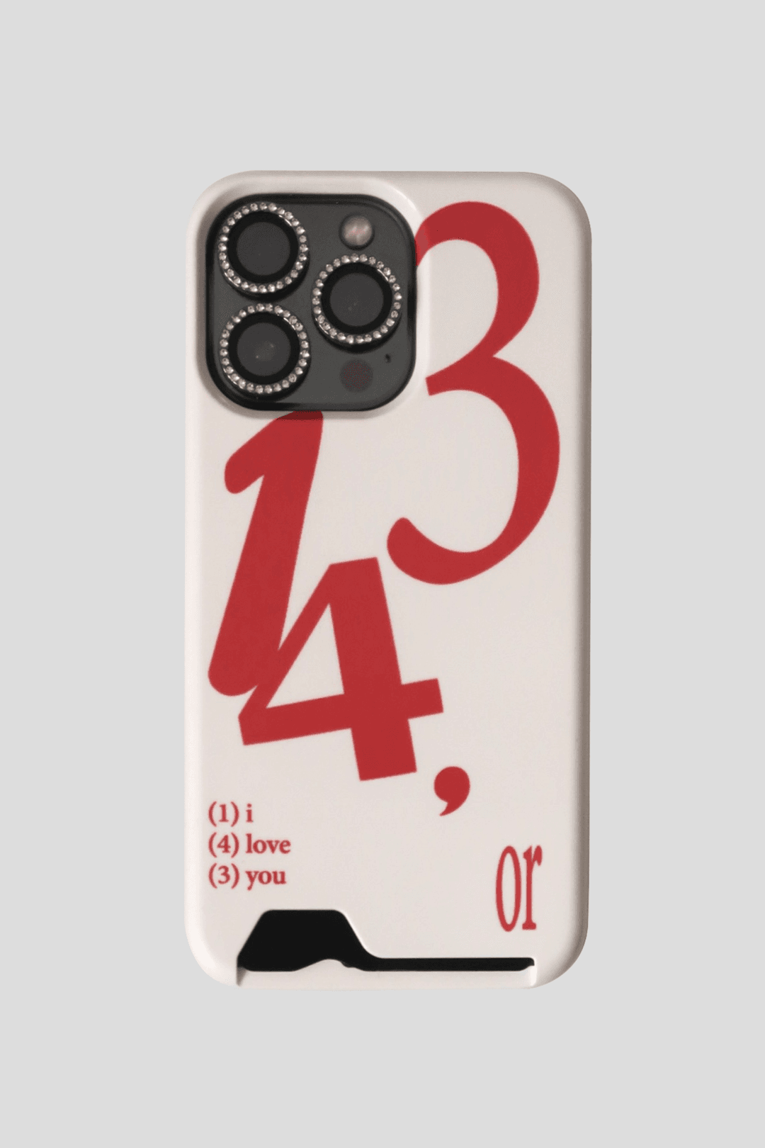 143 card case (cream/orange red)