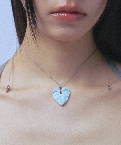 ceramic garden necklace-lilac