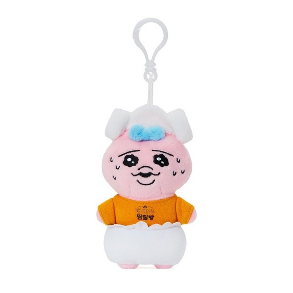 카카오프렌즈 이모티콘 황토색 찜질방 양머리 빤쮸토끼 인형 키링 가방고리 열쇠고리