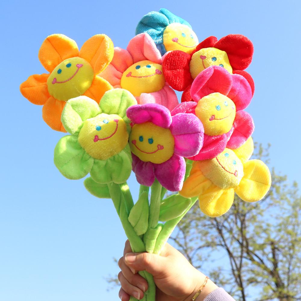 스마일 꽃 인형 꽃다발 32cm 45cm 90cm