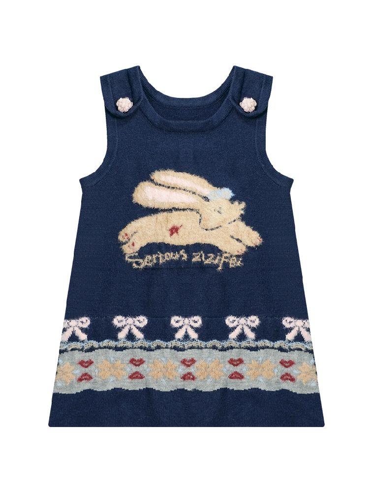 Bunny Knit Bottom Vest Dress【s0000011506】
