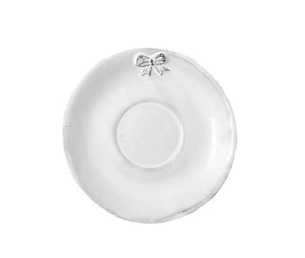 아스티에 드 빌라트 까롱 파리 ﻿Astier de Villatte CARRON Paris Marie-Antoinette knot saucer 마리앙투아네트 리본 찻잔 받침