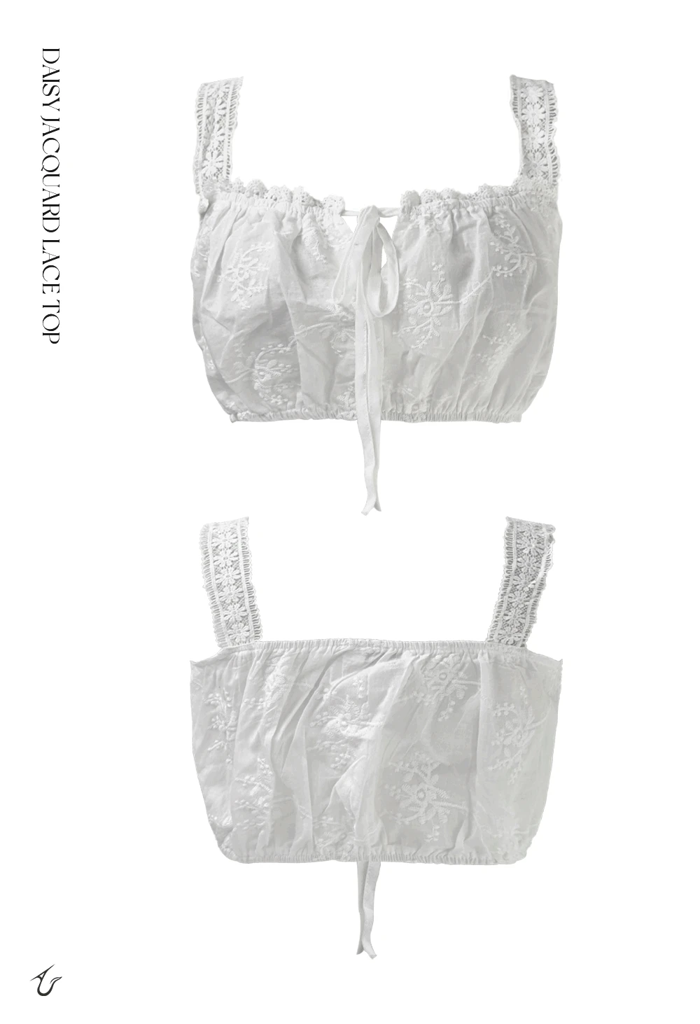 daisy jacquard lace top