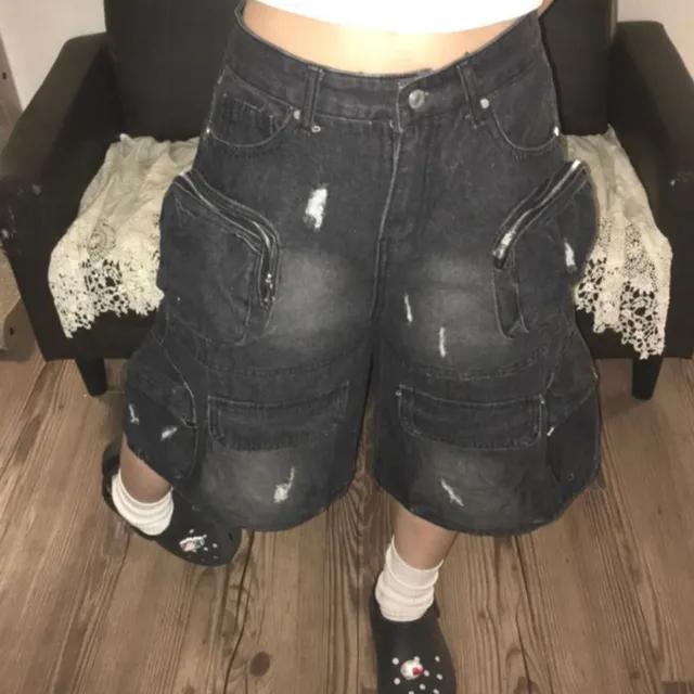 신상할인💙 [실물&핏보장] 멀티 포켓 카고 빈티지 워싱 와이드 버뮤다팬츠