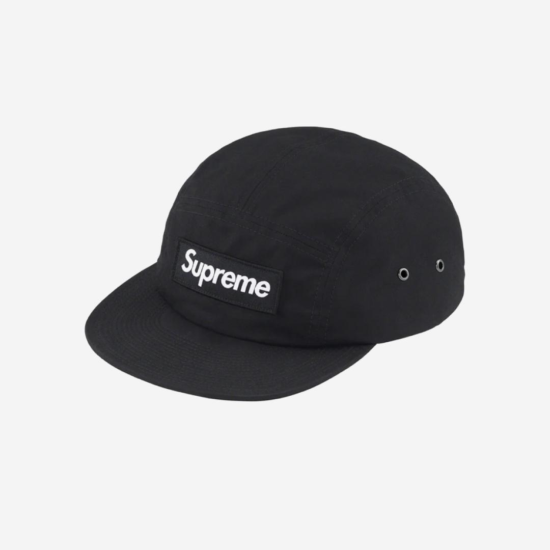 Supreme Waxed Cotton Camp Cap Black - 23FW