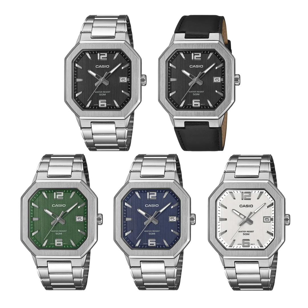 카시오 MTP-B195D 사각 손목시계 파텍필립 노틸러스맛 5컬러