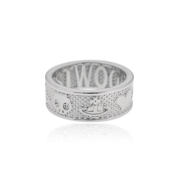 Wide Sided Skull Heart Ring (with box)