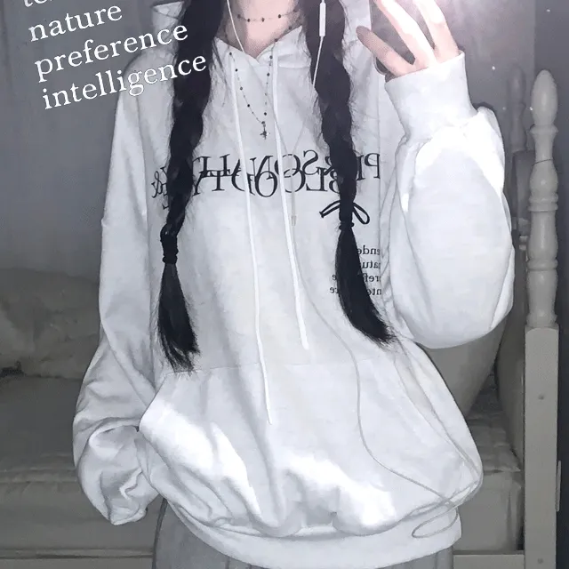 (3color) 오버핏 세리프 레터링 프린팅 후드티