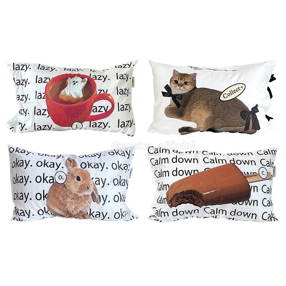 고심 레터링 귀여운 베개커버 6종 면60수 48X74cm