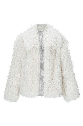 CURLY FUR JACKET [IVORY]