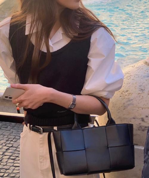 미뉴에트 [소라 당일출고] [알파카/울 14%] Kiwell sleeveless knit (4color)