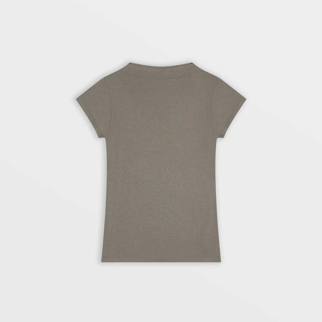 1/2 Mock Neck T-Shirt (Olive)