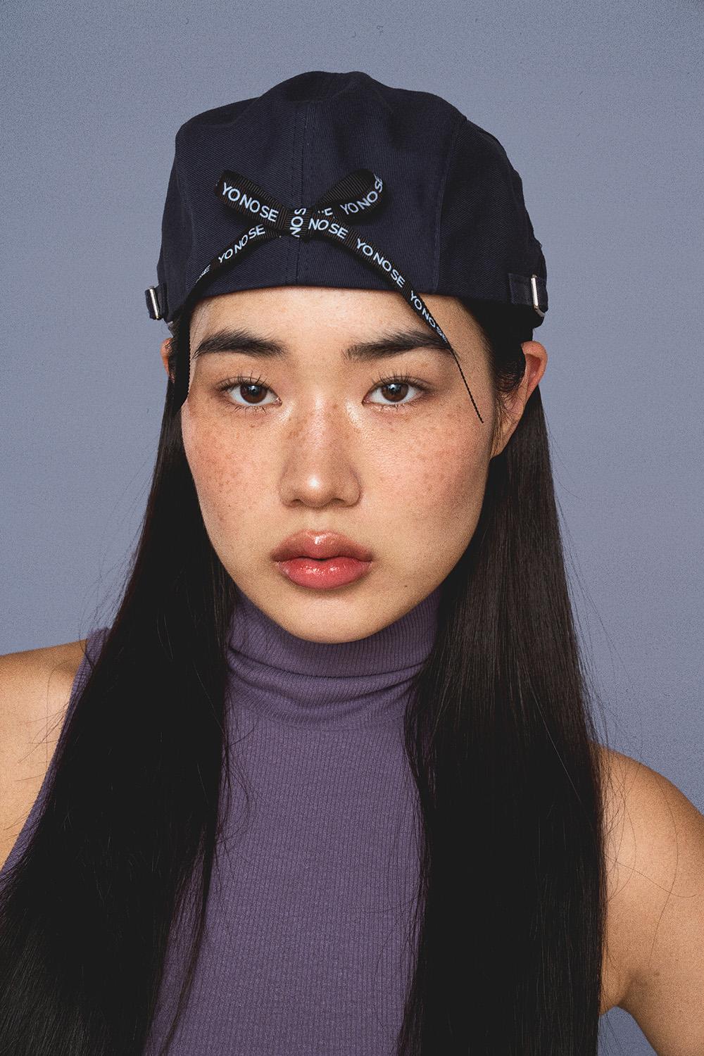NEW • RIBBON HUNTING CAP / NAVY