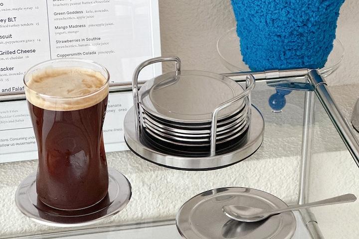 [5%쿠폰]하드 스틸코스터 6P 세트 스텐 티코스터 스텐컵받침