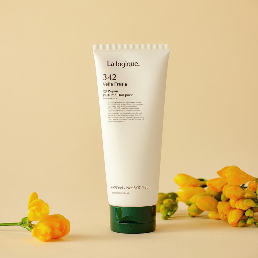 1+1 라로지크 논워시 극손상 헤어팩 342 벨라 프리지아 150ml 물미역 단백질 헤어 트리트먼트 린스 컨디셔너 손상모