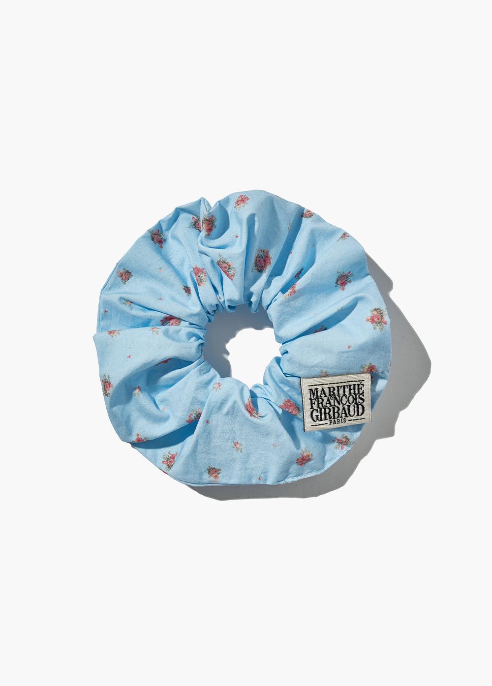CLASSIC LOGO FLOWER HAIR SCRUNCHIE light blue