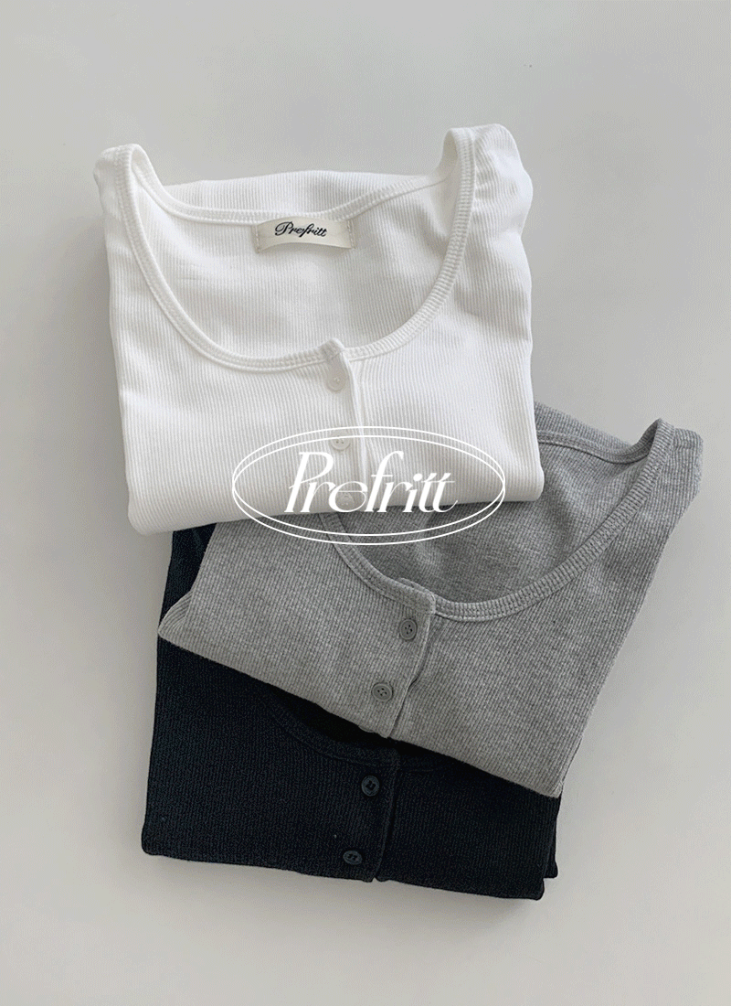 위드블룸 [PreFritt] Eleven golgi button T-shirt [22,000→10,000]