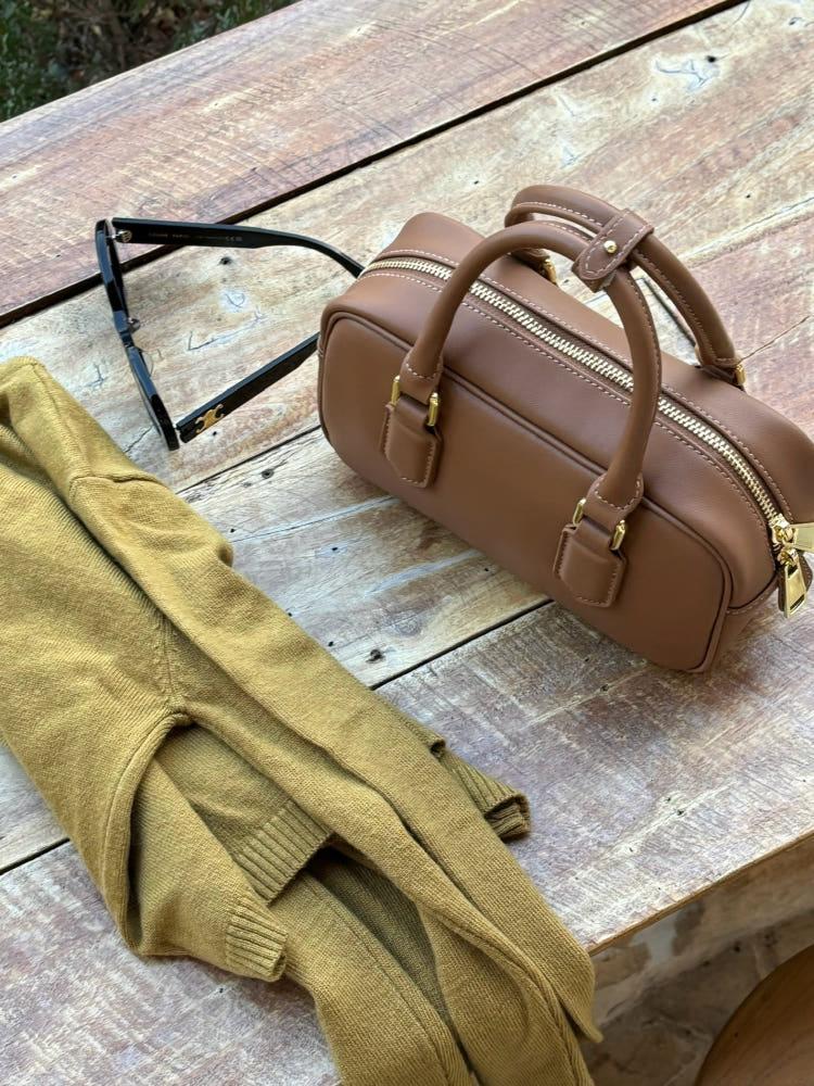 [바이베이지] 캔들 소가죽 미니 스퀘어 핸들백 (크로스가능)