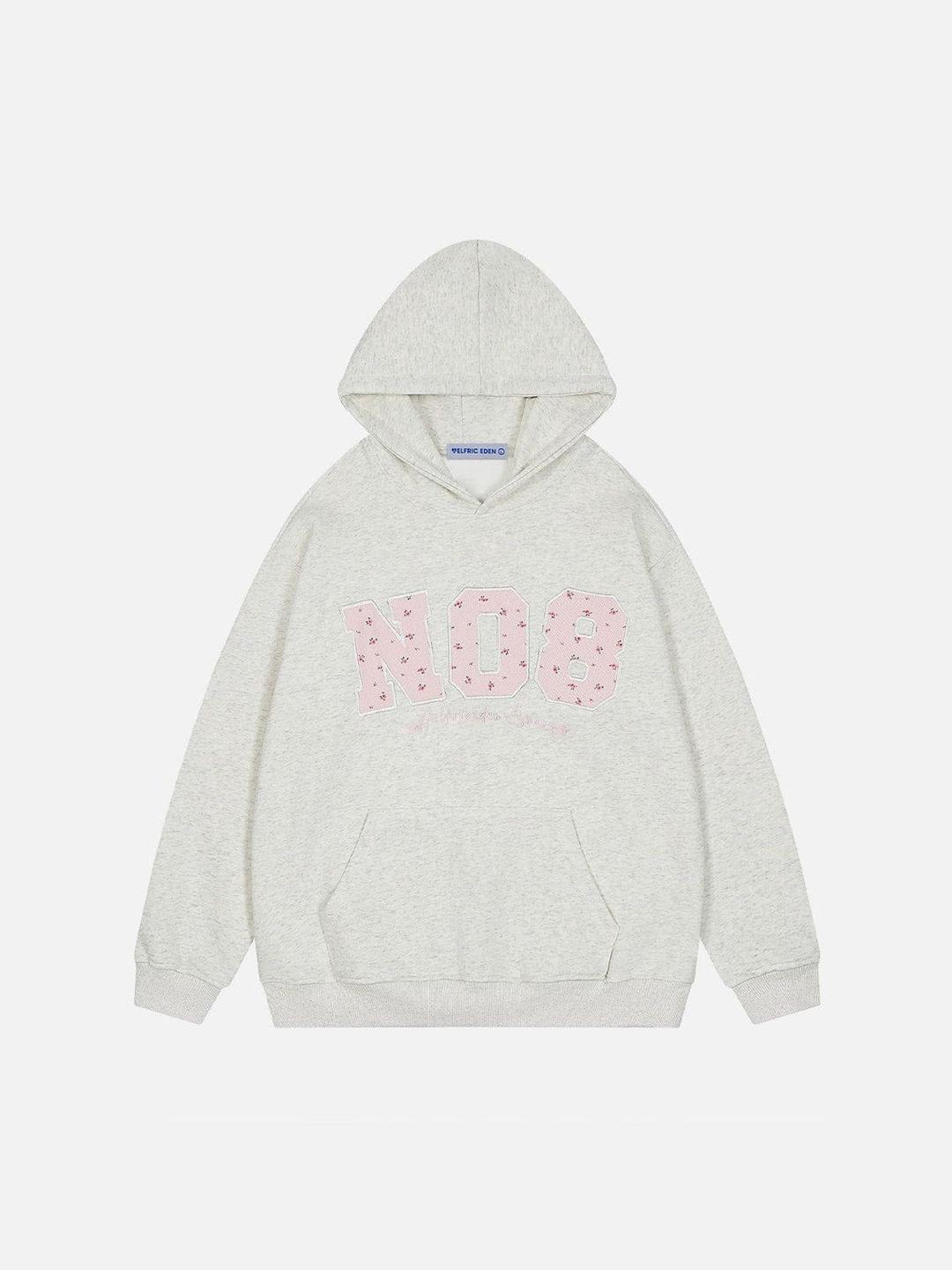 Aelfric Eden N08 Applique Hoodie - Grey / S