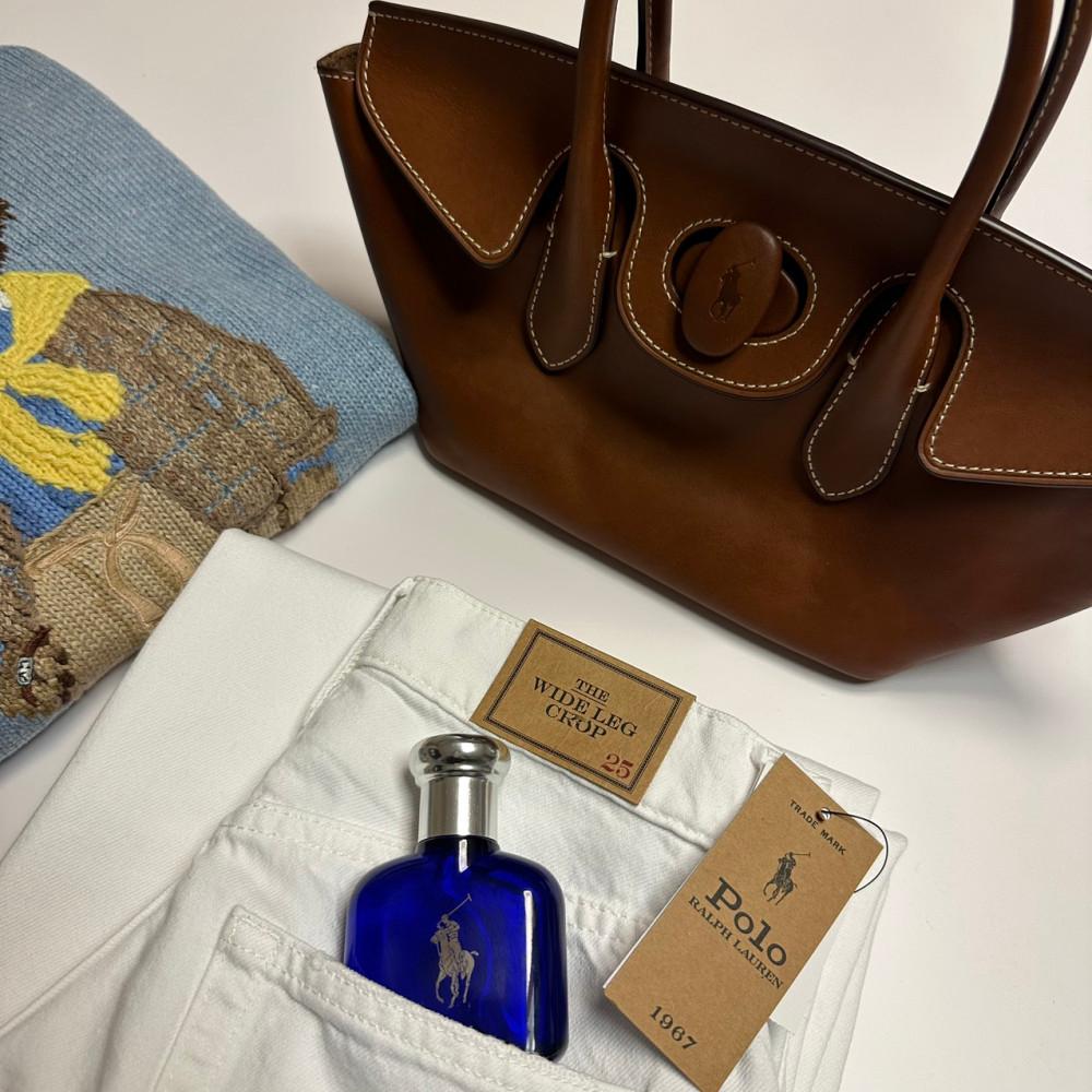 국내백화점)폴로랄프로렌 우먼 왁싱레더 미디엄 벨포트 사첼