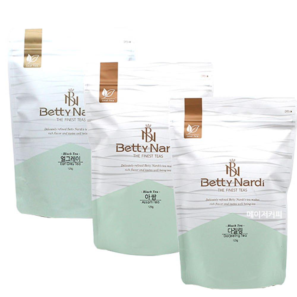 베티나르디 홍차 잎차 리필 3종 다즐링 아쌈티 얼그레이 밀크티용