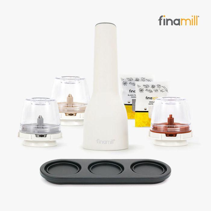 [FinaMill] 파이나밀 2세대 USB 전동그라인더 화이트 심플세트