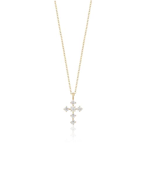 트윙클 쁘띠 크로스 14K 골드 목걸이 LNN25054G