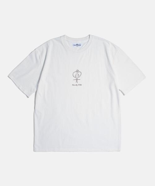 Howdy Dido Tee White : Brown