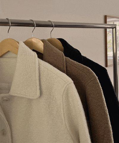 [🔥寒波に備えた/キルティング裏地] 裏地 キルティング ブクル フロントポケット シングルミディウールコート 3color [ミディコート/ウールコート/ウールジャケット/ミディジャケット/冬/キルティング/綿/基本·デイリー·冬コート/出勤ルック/オフィスルック/セレモニールック]