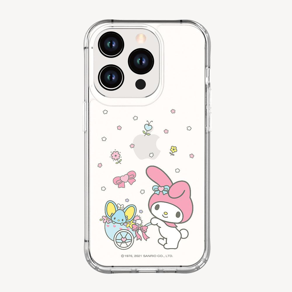 산리오캐릭터즈 투명 젤리 핸드폰 케이스 캐릭터 플라워 마이멜로디 아이폰 13 프로 맥스