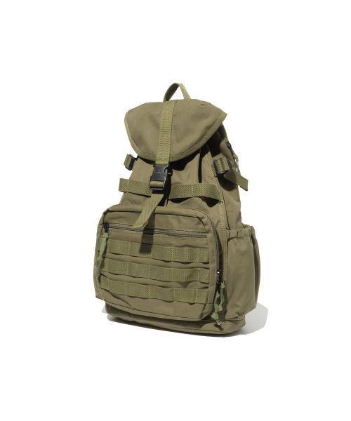 multi pocket rucksack olive