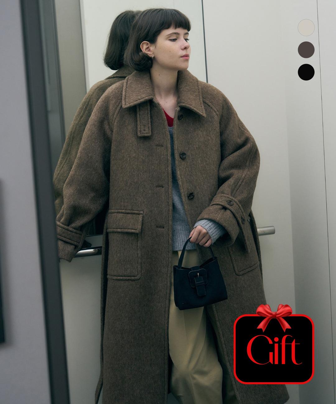 [시그니처 아이템] 래빗 앙고라 울 발마칸 롱 코트 [3COLORS]