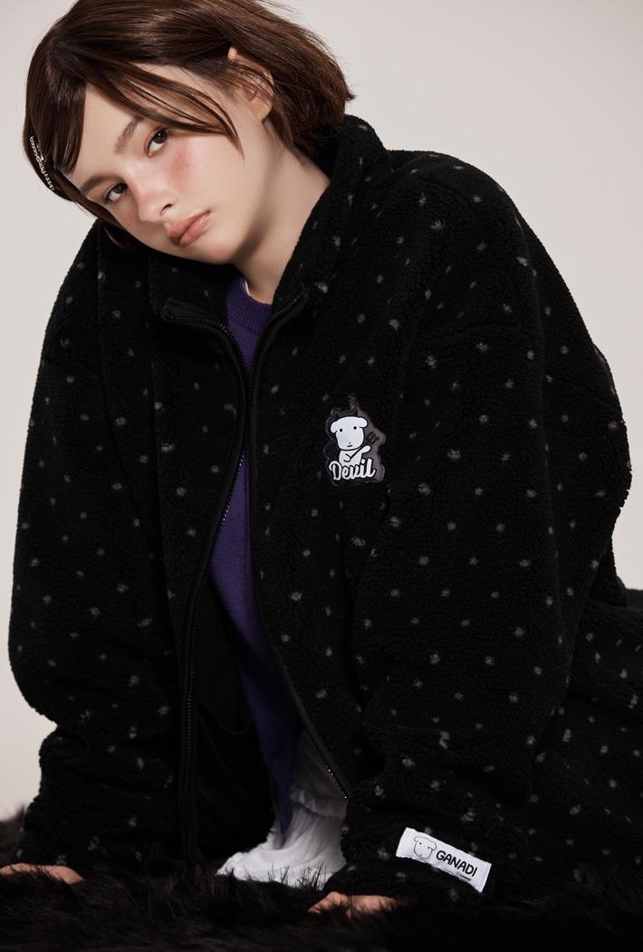 [12/5 순차출고] [가나디] 천사와 악마 덤블 플리스(BLACK)_SPFZF4VU02