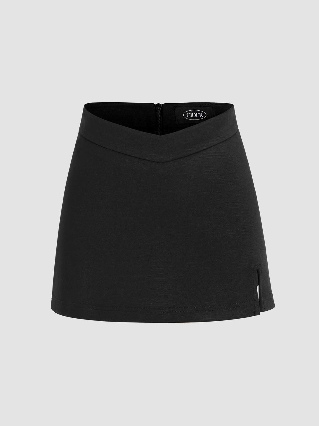 Solid Slit Basic Skort