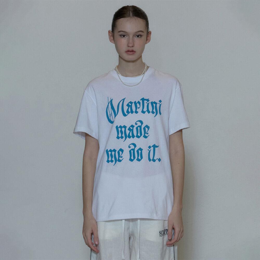 Martini Made Me Do It Tee White