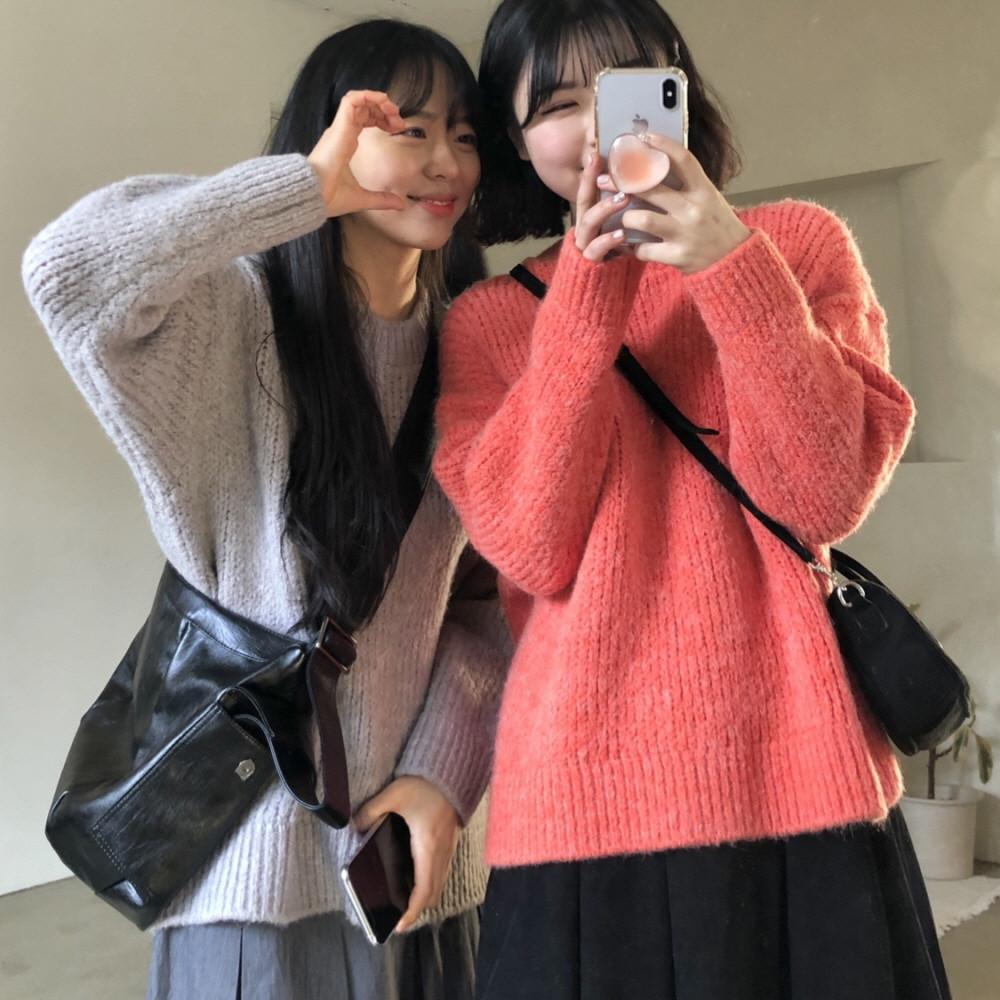 컬린스 라운드 베이직 니트 (6 color)