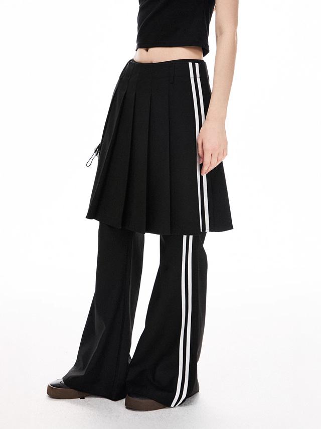EZEK Wide-Leg Flared Track Pants/Skirt