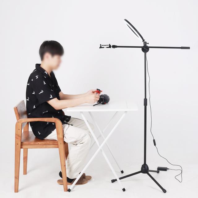 유튜브 스마트폰 수직 촬영 거치대 / 항공샷 탑뷰 핸드폰 스탠드 마운트 침대 거치대