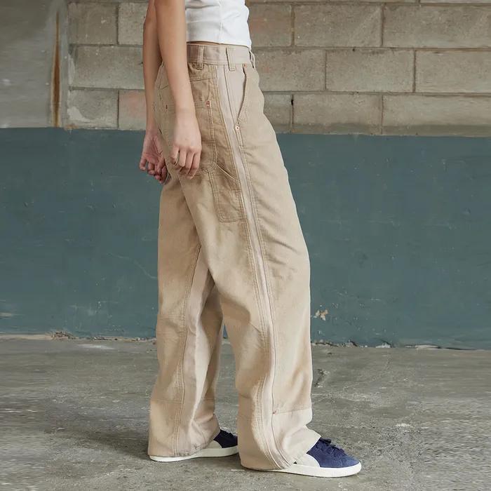 파번 4408 카펜터 코듀로이 배색 베이지 코튼팬츠