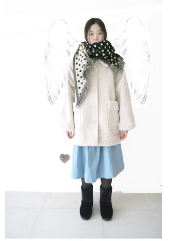 dot triangle shawl muffler (3c)