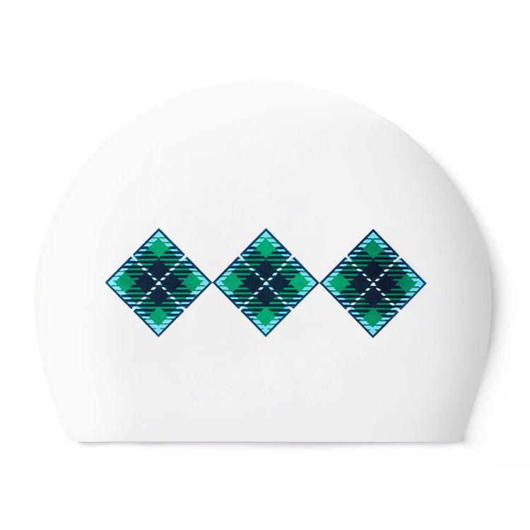 후그 다이아몬드 체크 실리콘수모 화이트 [SC514]