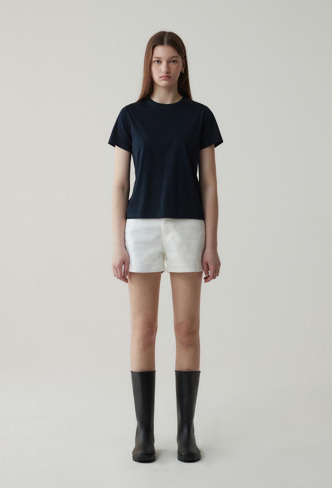 (우먼)실켓 미니멀 티셔츠 - 5 COLOR