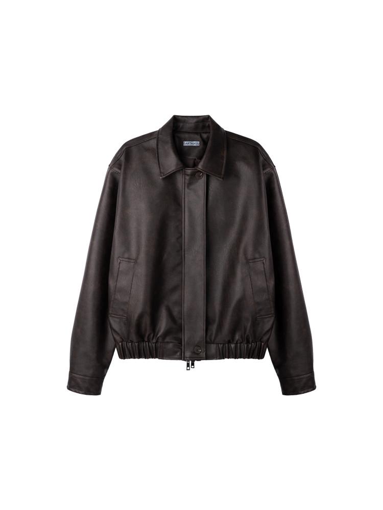Unisex leather blouson