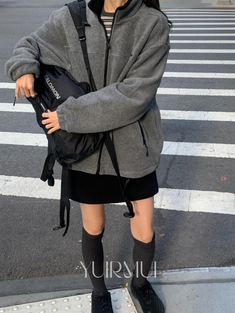 유이르무이 JINSIM 진심 플리스 하이넥 집업 점퍼 2color