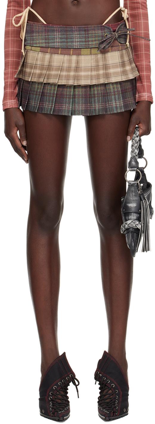 멀티컬러 세이브 어스 미니 스커트