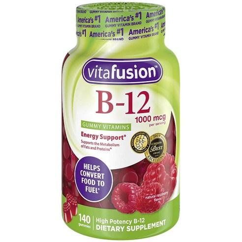 비타퓨전 B-12 1000mcg 라즈베리 구미, 140정, 1개