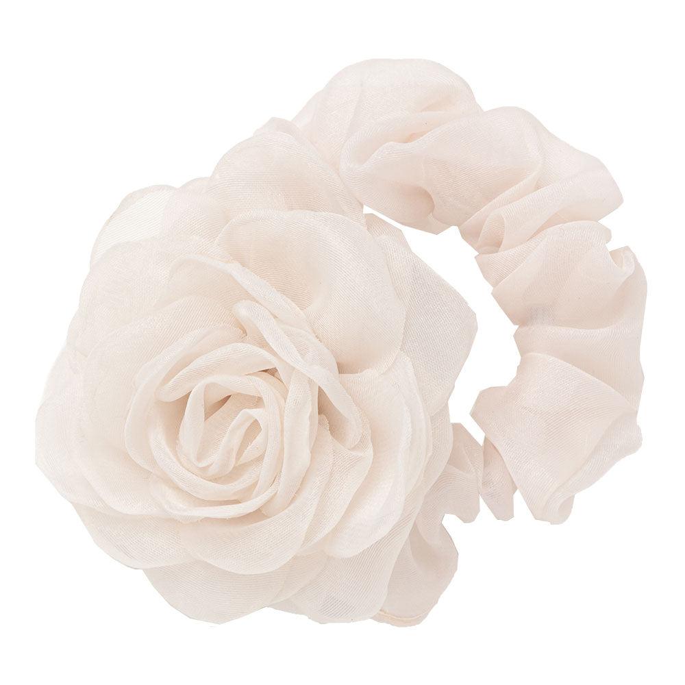 シフォンローズヘアゴム - ベージュ / F
