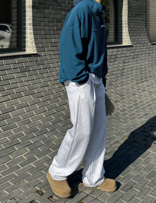리턴 기모 핀턱 와이드 트레이닝 팬츠 (3color)